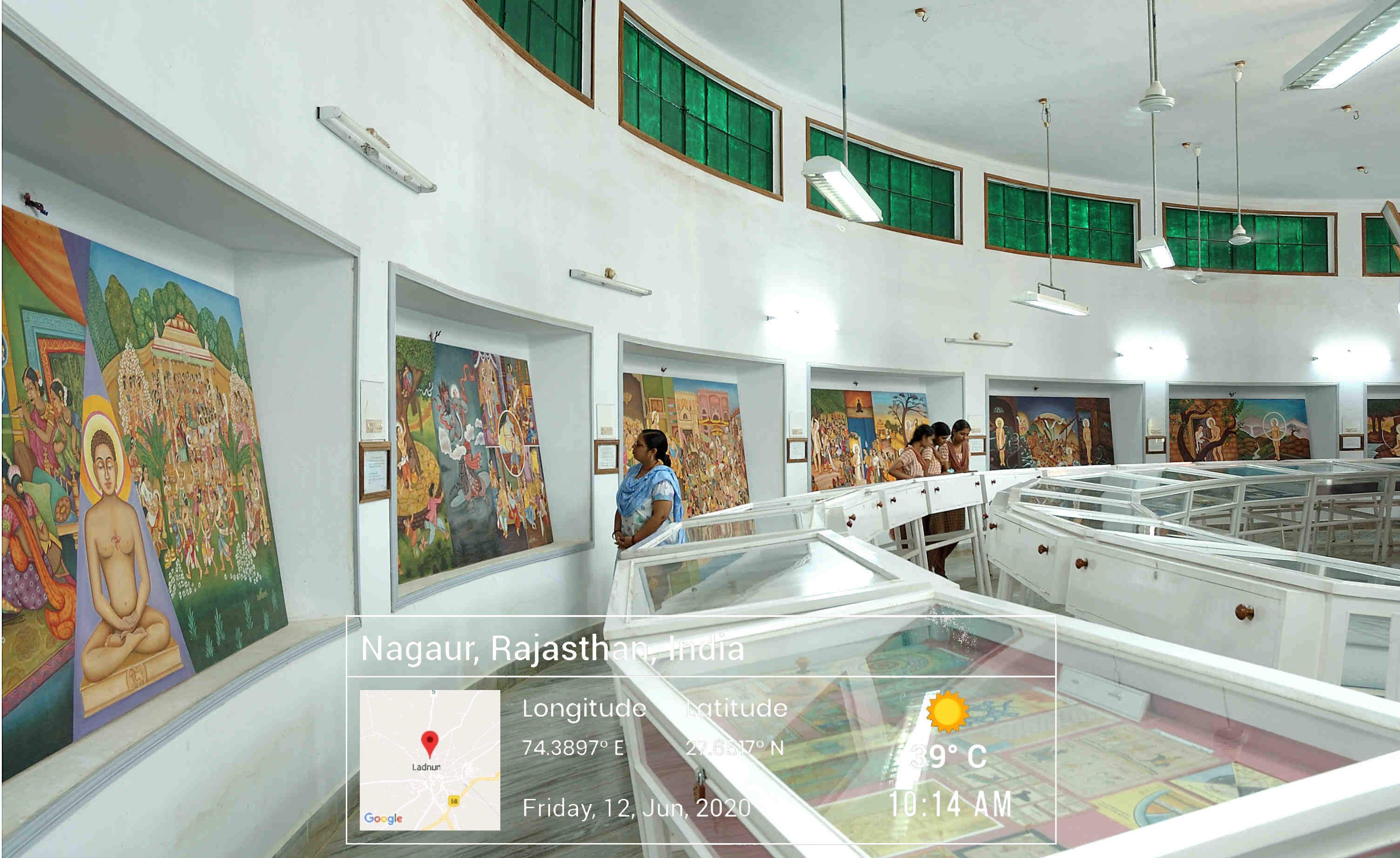 Art Gallery — Interior with Exhibits